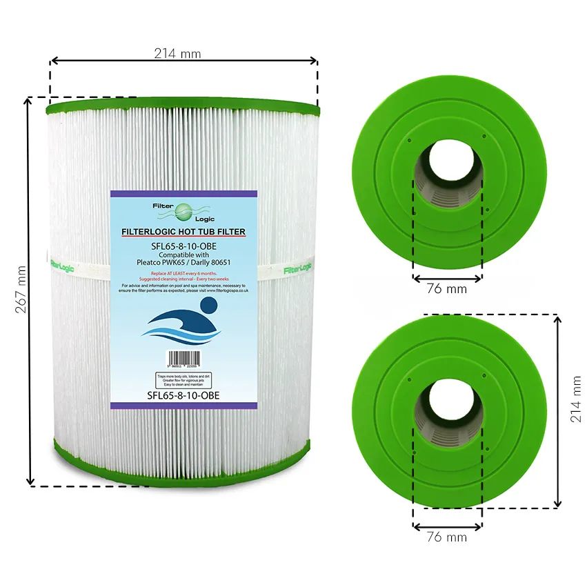Filter Logic SFL65-8-10OBE filtračná kartuše pre vírivky a SPA (Pleatco PWK65, Darlly 80651, Filbur FC-3960)