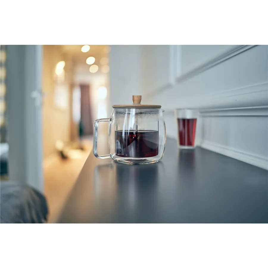 FilterLogic CFL-680B dvojitá sklenená kanvica so sitkom 1 l
