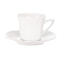 Orion biely porcelánový hrnček s tanierikom Luna 100 ml