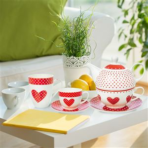 Orion hrnček porcelánový + podšálka BODKA 280 ml 2 ks