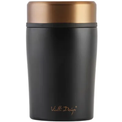 Vialli Design termoska na jedlo FUORI čierna 500 ml (black rose gold)