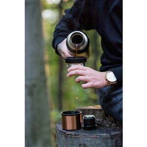 Vialli Design turistická termoska FUORI čierna 1 l (black rose gold)