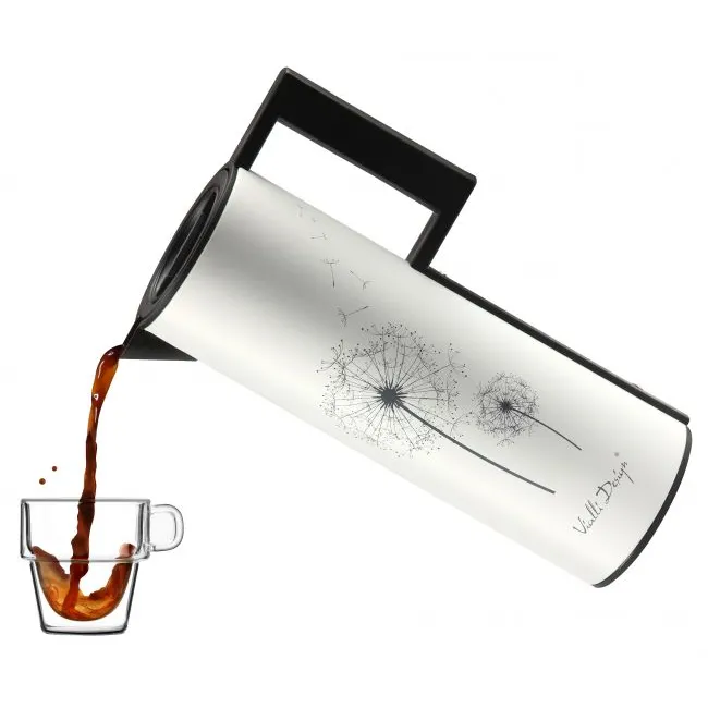 Vialli Design Corto termoska 1000 ml so sklenou vložkou biela 38382