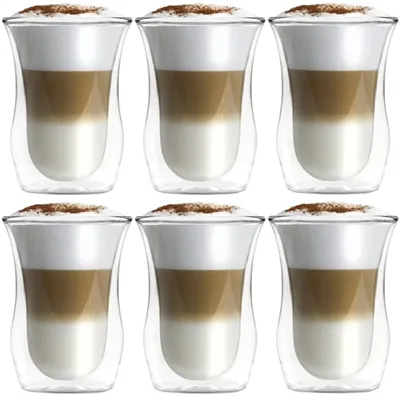 Vialli Design VITA dvojstenné sklenené termo poháre na kávu a čaj 300 ml, 6 ks