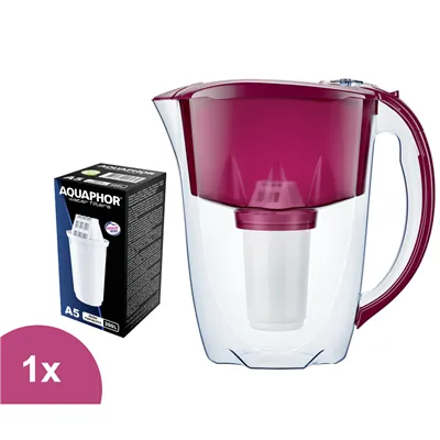 Aquaphor Prestige filtračná kanvica cherry 2,8 l + 1 ks filtra Aquaphor A5