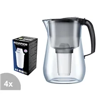 Aquaphor Provence čierna filtračná kanvica 4,2 l + 4 ks filtra Aquaphor A5