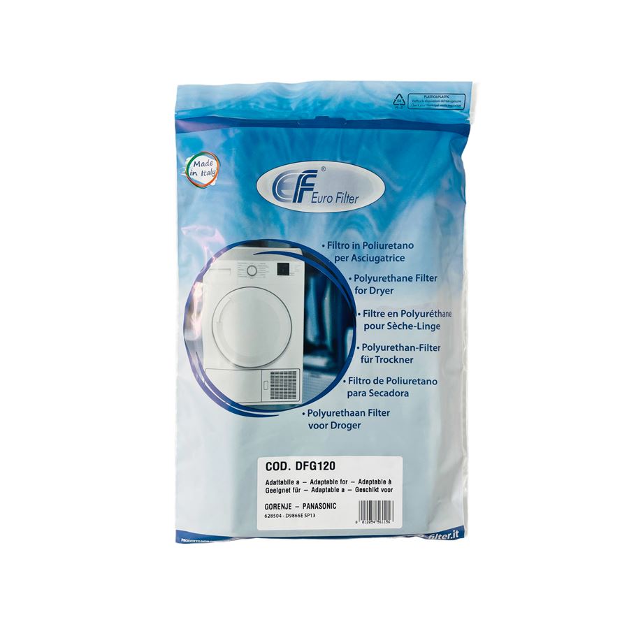 Euro Filter DFG120 náhradný penový filter do sušičky za Gorenje 628504, 429410, Panasonic S810183 SP13