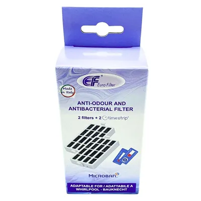 EuroFilter WF109 antibakteriálny filter pre chladničky Microban (kompatibilný s Wpro HYG001/ANT001 + indikačný prúžok) 2 ks