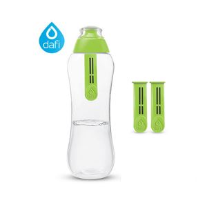 Dafi filtračná fľaša 0,5 l zelená + 2 náhradné filtre s viečkom