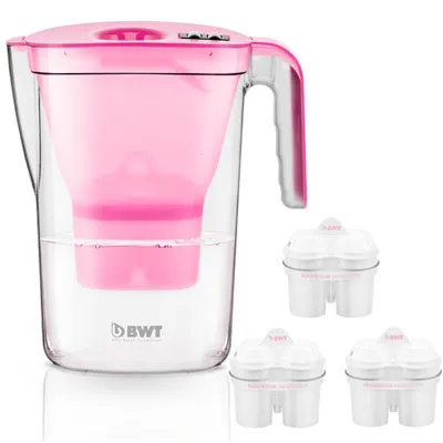 Filtračná kanvica BWT VIDA ružová + 3 ks filter BWT Mg2+