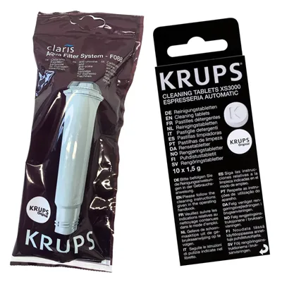 Krups F08801 Aqua Filter Claris + XS300010 čistiace tablety