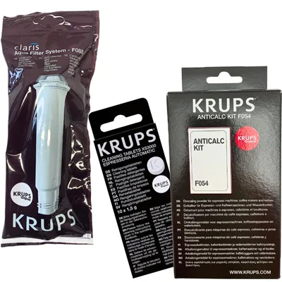 Krups F08801 Aqua Filter Claris + F0540010 odvápňovač + XS300010 čistiace tablety