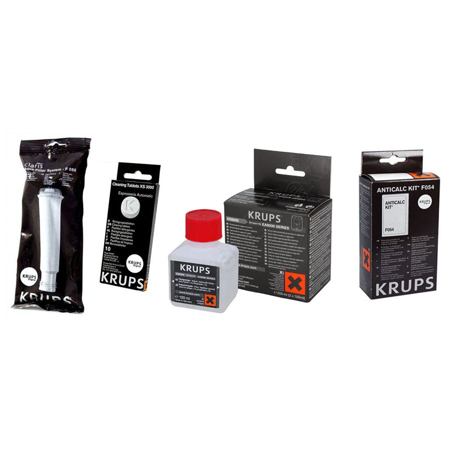 Krups F08801 Aqua Filter Claris + F0540010 + XS300010 čistiace tablety + XS900010 čistiaca tekutina do Barista