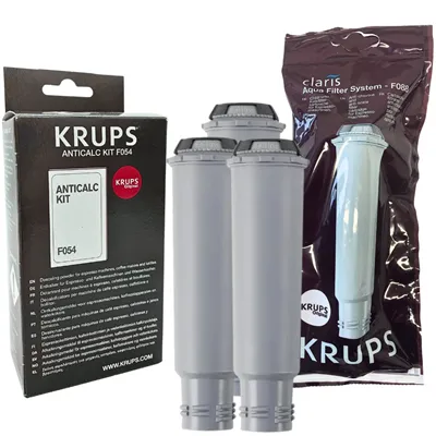 Krups F08801 Aqua Filter Claris 3 ks + F0540010 odvápňovač