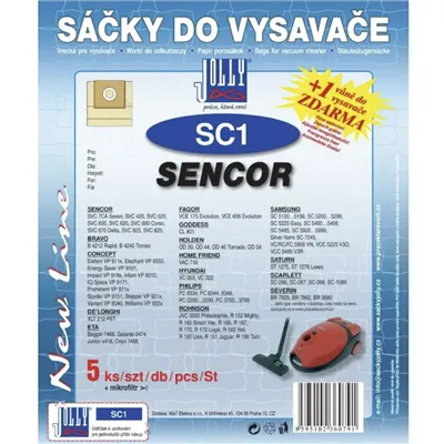 Jolly vrecká do vysávača SC1 5 ks