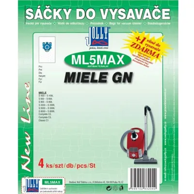 Jolly textilné vrecká do vysávačov ML5 MAX pre MIELE GN, Complete C2, C3, Classic C1