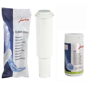 Jura Claris White filter + Jura dvojfázové čistiace tablety 25 ks
