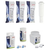 Jura Claris White filter 3 ks + Jura čistiace tablety 6 ks + Jura dvojfázové čistiace tablety 25 ks + Jura odvápňovacie tablety 36 ks