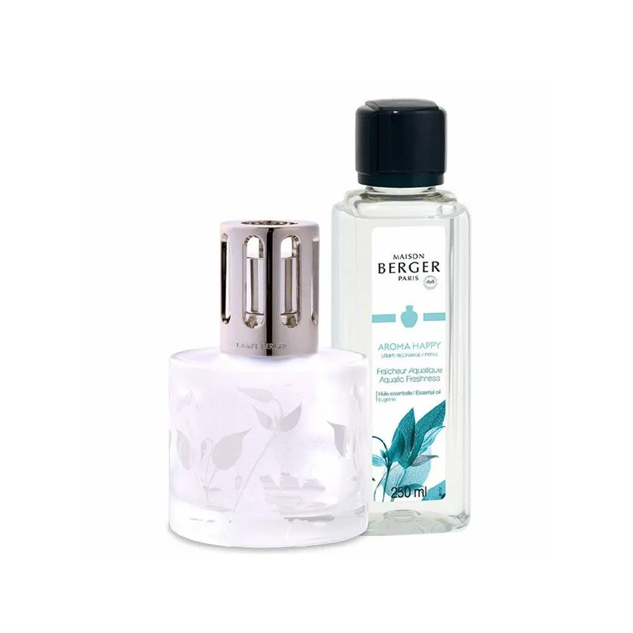 Maison Berger Paris katalytická lampa Aroma + Happy sviežosť vody náplň 250 ml, darčeková sada