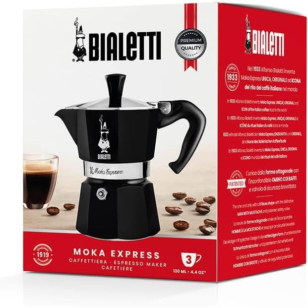 Bialetti Moka Express - moka kanvica 3 šálky čierna (1228003)