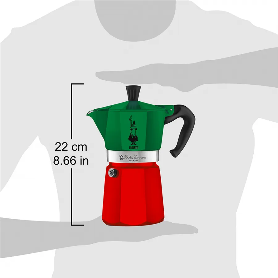 Bialetti Moka Express - moka kanvica 6 šálok Tricolore Italia (5150530)