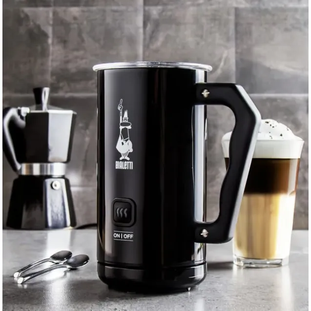 Bialetti 0004433 (MKF02) elektrický napeňovač mlieka, čierny, objem 300 ml