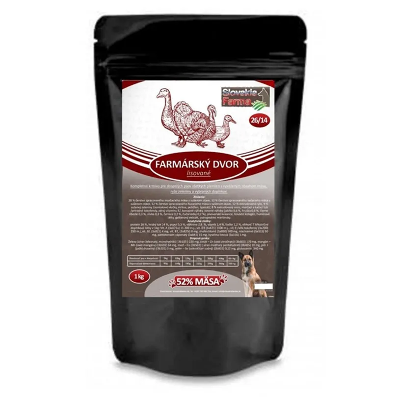 Slovakia Farma - Farmárský dvor 26/14 lisované hypoalergénne granule pre psy 1 kg