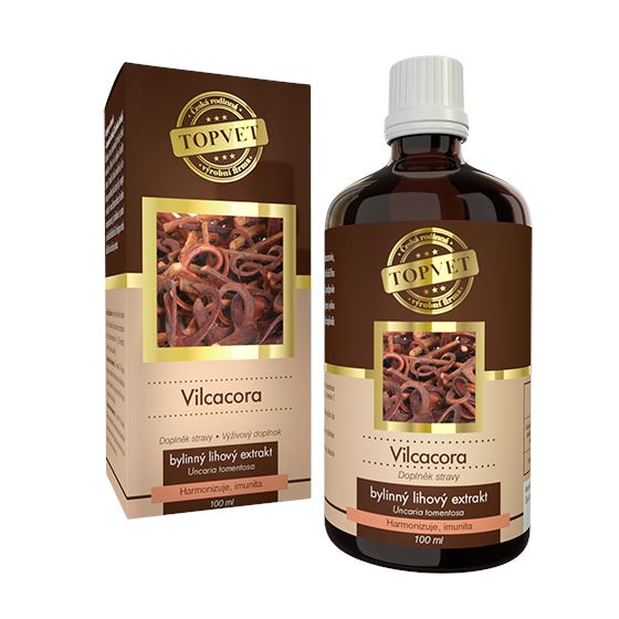 TOPVET Vilcacora (Mačací pazúr) tinktúra - kvapky 100 ml harmonizácie, imunita