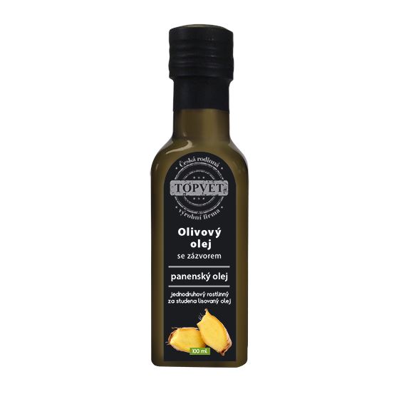 TOPVET Olivový olej so zázvorom 100 ml