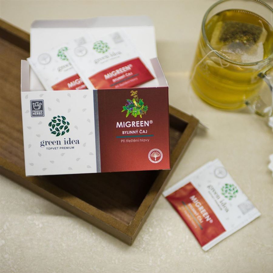 Green Idea MIGREEN bylinný čaj proti bolesti hlavy 20 vrecúšok