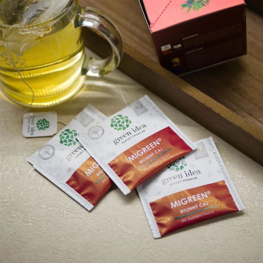 Green Idea MIGREEN bylinný čaj proti bolesti hlavy 20 vrecúšok