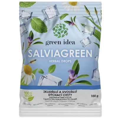 Green Idea Salviagreen bylinné cukríky 100 g