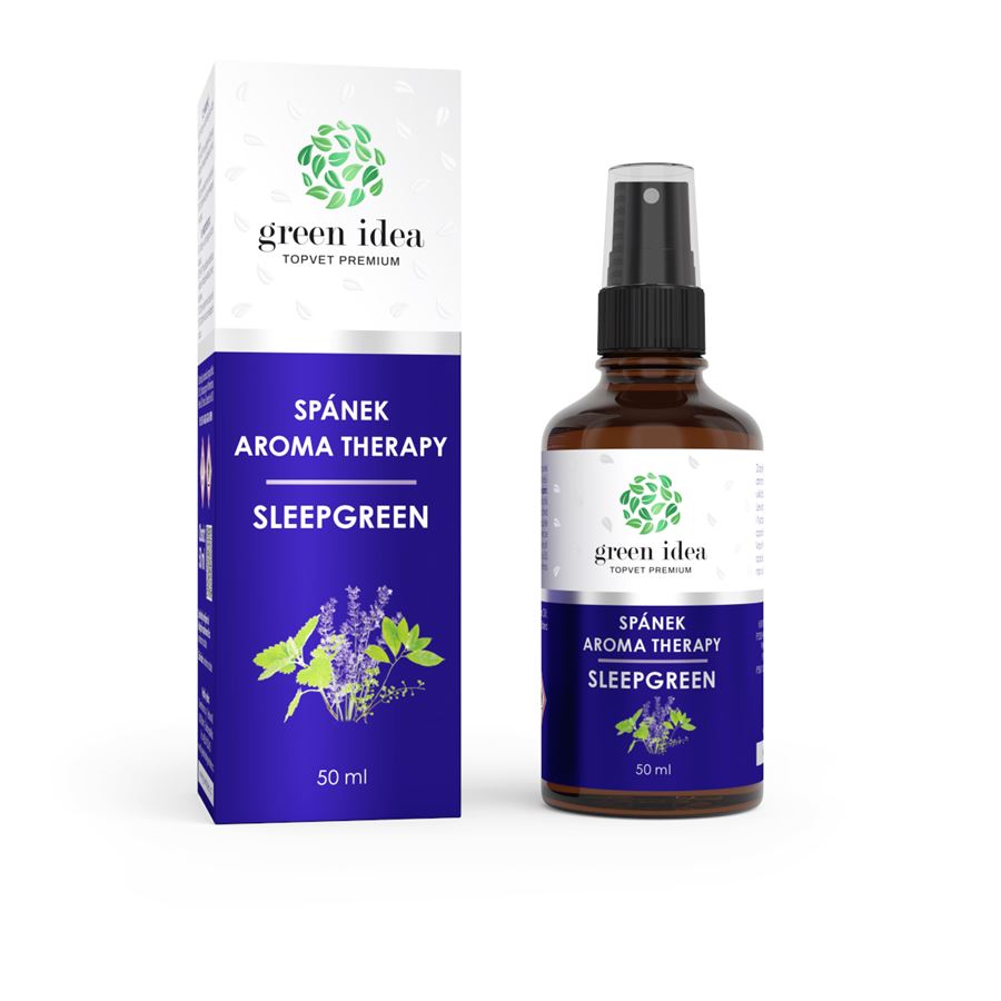 Green idea Spánok - Sleepgreen aroma therapy sprej na vankúš 50 ml - upokojenie, spánok