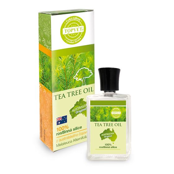 TOPVET Tea tree oil 100% silica 10 ml - antiseptické, protiplísňové účinky