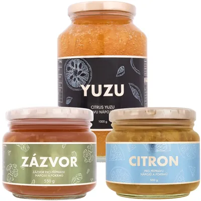 Yuzu Trio Mix (Yuzu 1000 g + Zázvor 550 g + Citrón 550 g)