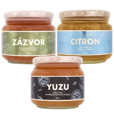 Yuzu Trio Mix (Yuzu 550 g + Zázvor 550 g + Citrón 550 g)