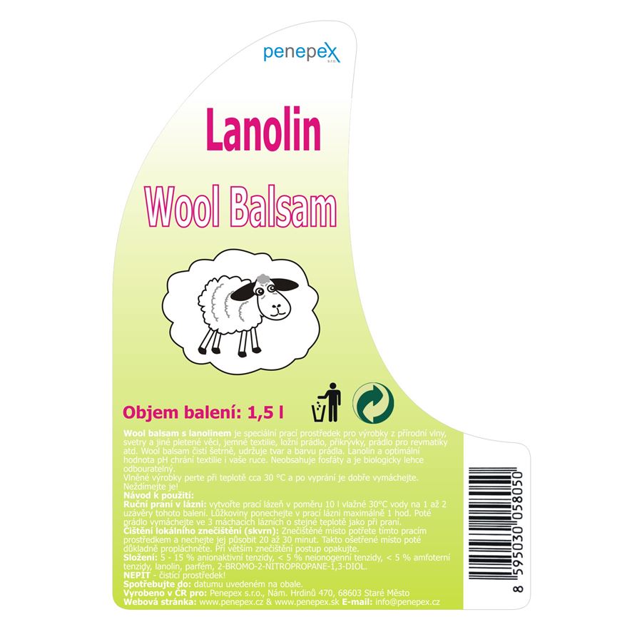 Lanolín na pranie Wool Balsam 1,5 l / 1 ks