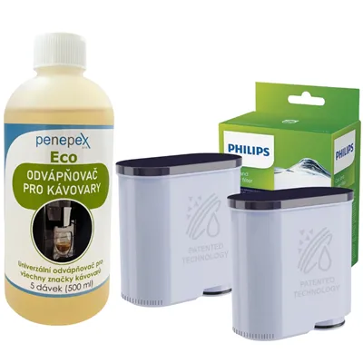 Philips AquaClean CA6903/10 filter do kávovaru 2 ks + Penepex Eco univerzálny odvápňovač 500 ml