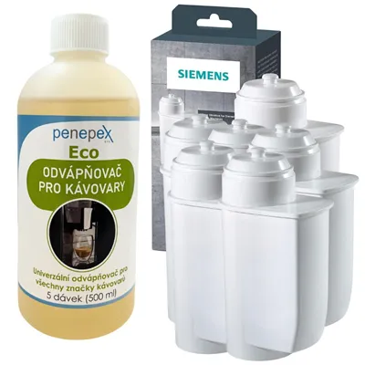 Siemens Brita Intenza TZ70003 17004340 filter do kávovaru (6 ks) + Penepex Eco univerzálny odvápňovač 500 ml