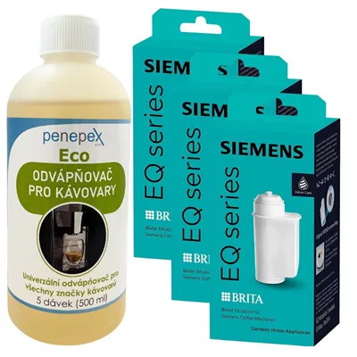 Siemens Brita Intenza TZ70003 filter do kávovaru (3 ks) + Penepex Eco univerzálny odvápňovač 500 ml