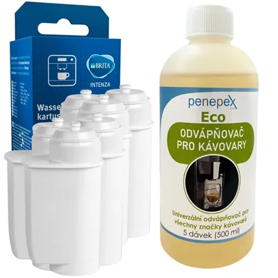 Siemens Brita Intenza 17000705 filter do kávovaru (6 ks)+ Penepex Eco univerzálny odvápňovač 500 ml