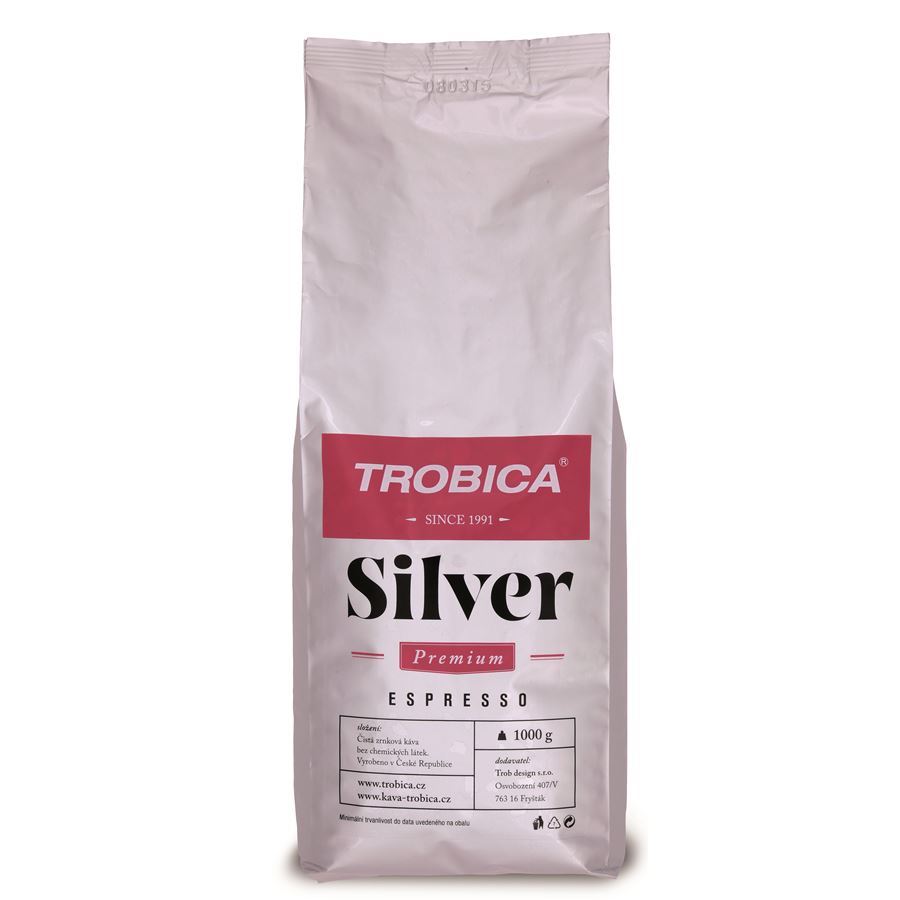 Trobica Silver Premium zrnková káva 1000 g