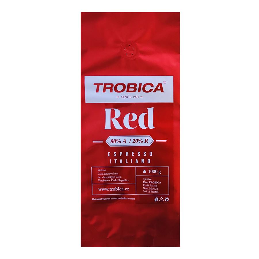 Trobica Red zrnková káva 1000 g