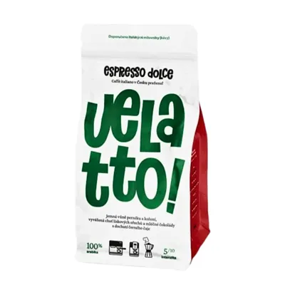 Velatto Espresso Dolce zrnková káva 1 kg (100 % Arabica)