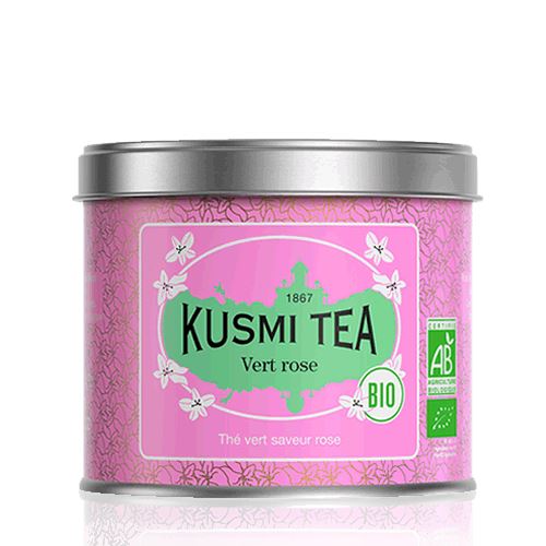 Kusmi Tea Green Rose, sypaný čaj v kovovej dóze (100 g)