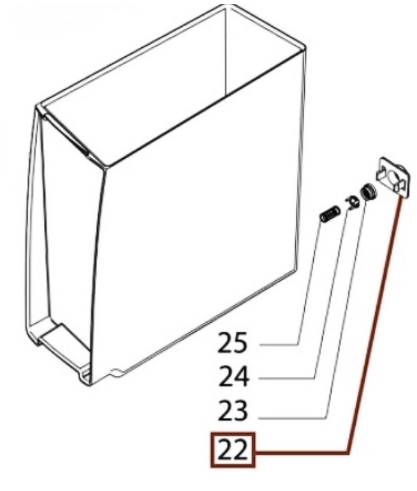 Držiak ventilu nádrže na vodu Saeco Philips 421944040061