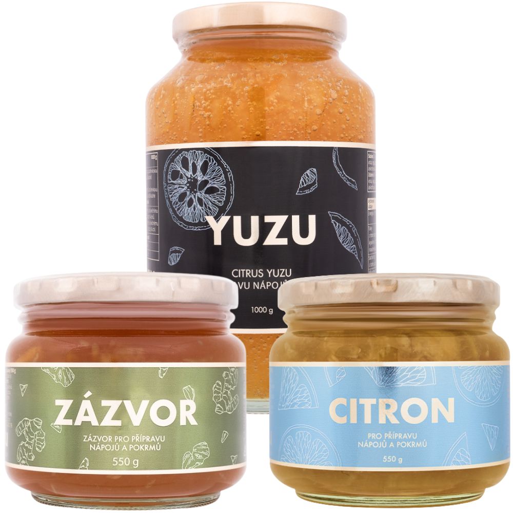 Yuzu Trio Mix (Yuzu 1000 g + Zázvor 550 g + Citrón 550 g)